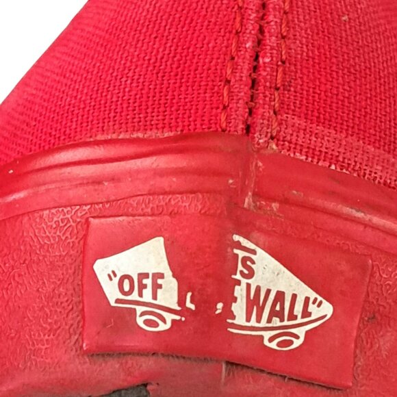 VANS  Off The Wall Era UNISEX Skater Sneakers Shoes  Women 6/Men 4.5 Red - Picture 8 of 9